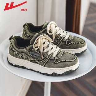 Huili Canvas Shoes Men's 2024 New Denim Vintage Sports Casual Shoes Teenager National Trendy Breathable All-match Sneakers