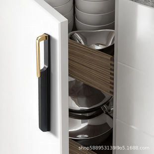 Extended Handle Modern Simple High-end Handle Invisible Wardrobe Cabinet Door Minimalist Drawer Handle Golden Light Luxury