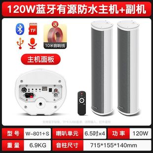 2025 New Smart Wireless Bluetooth Speaker Outdoor Waterproof Active Column Outdoor Shop Wall-Mounted Speaker