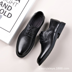 New leather shoes men's leather business formal wear comfortable first layer cowhide soft bottom soft surface fashion all-match fashion shoes men's wedding shoes