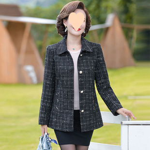 Fashion Mom Spring and Autumn Coat Short 40-year-old 50 Middle-aged Women's Small Suit Top Middle-aged Women's Autumn Coat