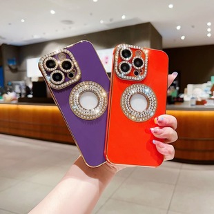 NEW NEW CD Pattern Diamond Solid Color Electroplating 11proMAX 12proMAX 13MINI, 14pro Protective Case