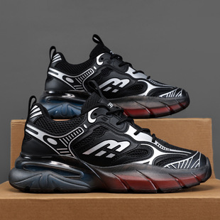 sneaker Men's 2025 New Spring and Autumn All-match Breathable Mesh Casual Running Shoes Thick Sole Comfortable Dad Trendy Shoes
