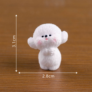 Cute polar fleece puppy doll house diy decorations hanging accessories desktop micro landscape car ornaments