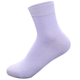 Langsha socks women's mid-calf Cotton solid color summer mesh thin spring and autumn early winter thick breathable casual socks