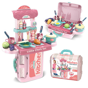 New children's trolley case travel box kitchen makeup worker medical equipment storage box cross-border Play House children's toys