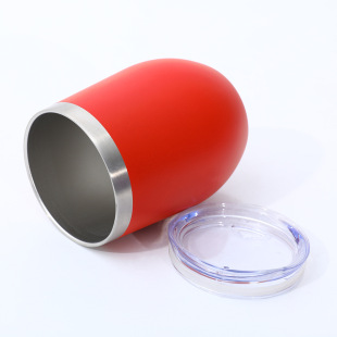 Customized 304 Stainless Steel Vacuum Eggshell Cup Portable U-Shaped Red Wine Egg Cup Big Belly Insulation Cup Wholesale