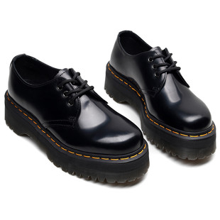 Leiyu 1461 Thick Bottom Low-top Leather Shoes 3-hole British Style Casual All-match Student Height-raising Slimming Short Boots Women 5cm
