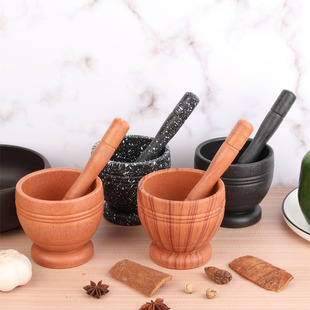 Garlic Masher Garlic Spud Garlic Press Manual Household Wood Grain Masher Big Ginger Grinding Pot Grinding Garlic Scoop