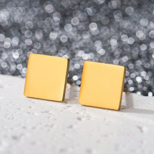 Stainless Steel Earrings 18K Gold Waterproof Cross-border New Geometric Earrings All-match Titanium High-grade Earrings
