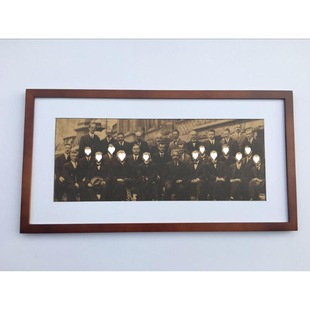 Long horizontal and vertical photo frame collective graduation photo 20x 40x 50x 60x 33 x 66 solid wood frame soft card mounted frame