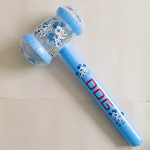 Large Color inflatable double-sided hammer inflatable hammer children's inflatable toy PVCPVC hammer balloon double-headed hammer floor