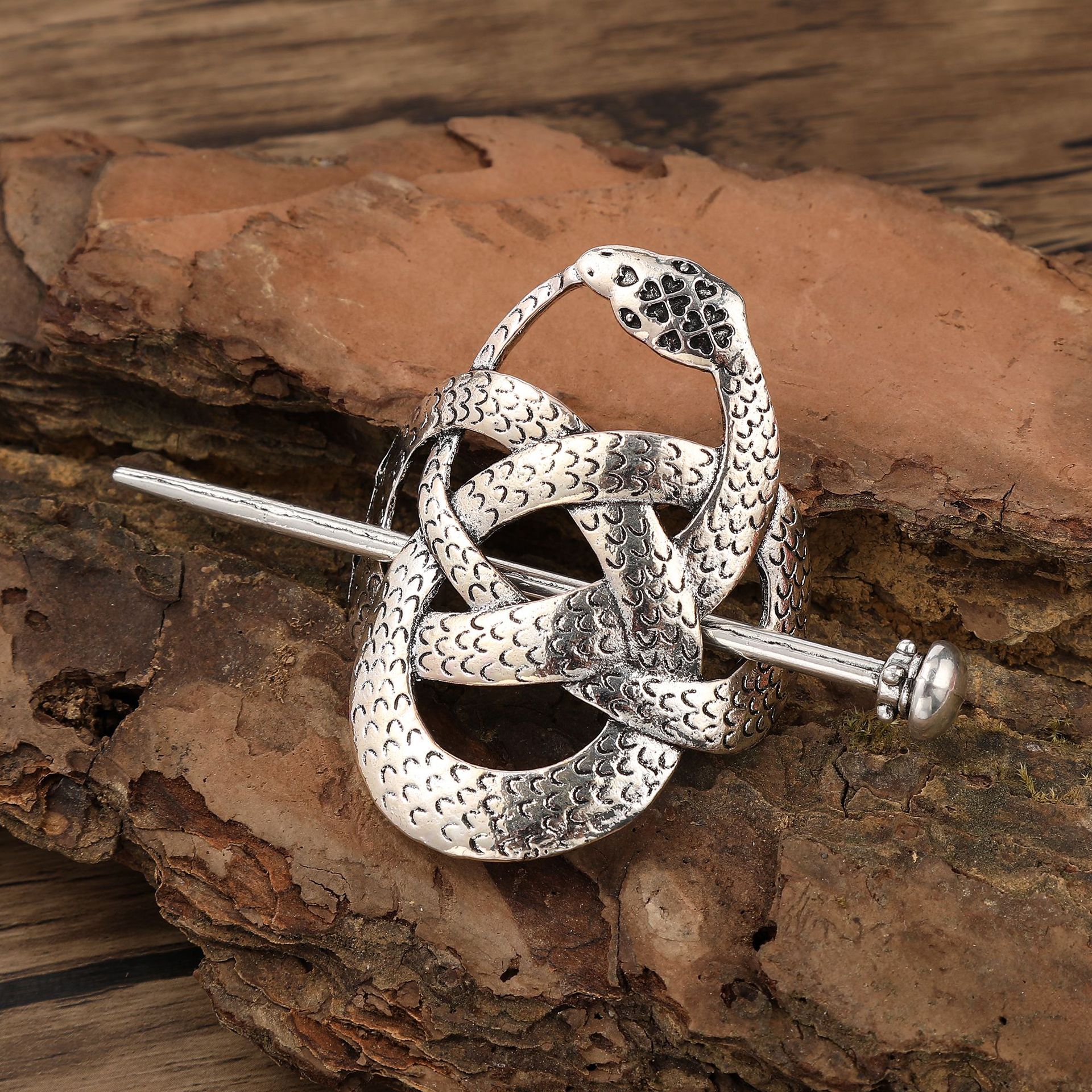 European and American Popular Viking Retro Gothic Hairpin Snake Hairpin Celtic Knot Hair Stick Party Accessories Wholesale