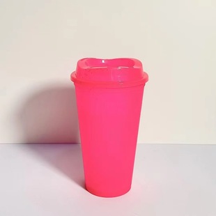 Трансграничный взрыв 16OZ пластиковая кофейная чашка зимой большой емкости PP однослойная прямая чашка 475ml печатный логотип
