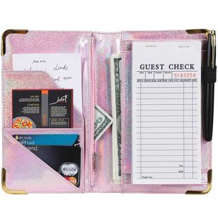2024 New PU Leather Menu Waterproof Certificate Protective Cover Bill Protective Cover Waterproof Bill Leather Cover