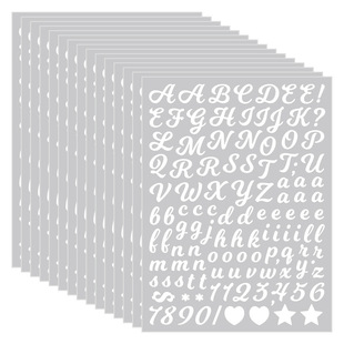 10 sheets/pack DIY English alphanumeric symbol sticker cartoon decoration gift box series label sticker