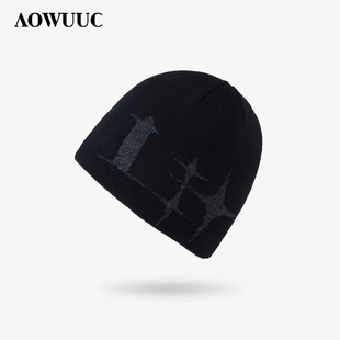 Autumn and Winter Hat Men's Warm Wool Hat Shown Face Small Bag Hat Fashion Heap Hat Big Head Wool Knitted Hat