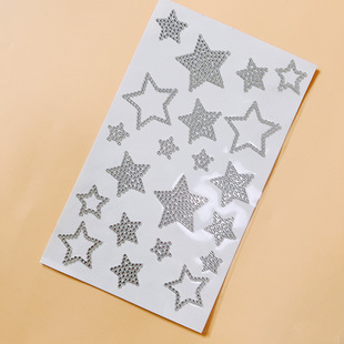 Cross-border ins Korean style star diamond stickers heart-shaped diamond stickers five-pointed star diamond stickers acrylic gem stickers