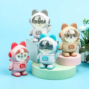 7835 Space Meow Pencil Sharpener Automatic Pencil Sharpener Student Hand Cartoon Pencil Sharpener Astronaut Pencil Sharpener