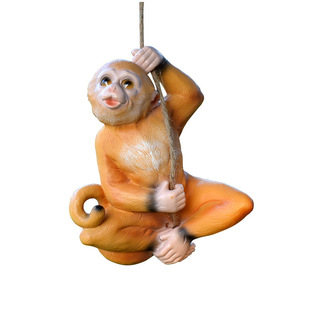Outdoor Garden Landscape Animal Sculpture Garden Courtyard Villa Yard Pastoral Simulation Monkey Tree Pendant Decoration