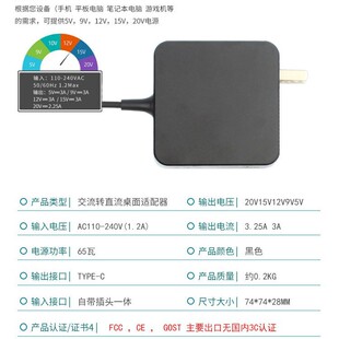 Factory 45w 65W type-c charger for Apple Lenovo power adapter PD Dell charger