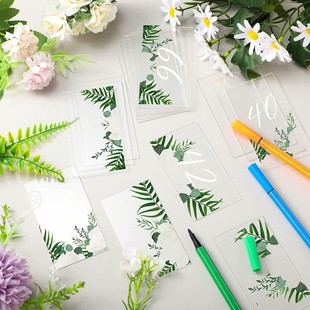 10PCs transparent blank acrylic wedding seat card DIY wedding party banquet birthday table logo