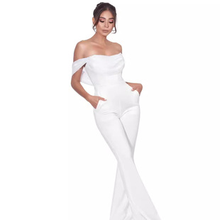 Amazon New Independent Station Hot Selling Women's 2022 Foreign Trade Fashion Micro-flared Pants White Sleeveless Tube Top Pants