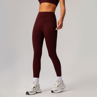 Cross-border New Quick-drying Sports Trousers for Running Outer Wear Tight High Waist Yoga Pants Without T-line Deep V-hip Fitness Pants
