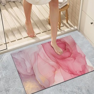 Nordic Light Luxury Marble Diatom Mud Mat Toilet Door Quick-drying Foot Mat Entrance Door Mat Absorbent Anti-slip Mat