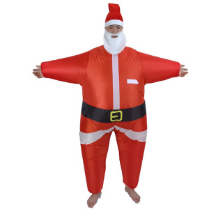 Cross Border Christmas Santa Claus Cartoon Inflatable Snowman Gingerbread Man Elk Holiday Party Doll Costume Wholesale