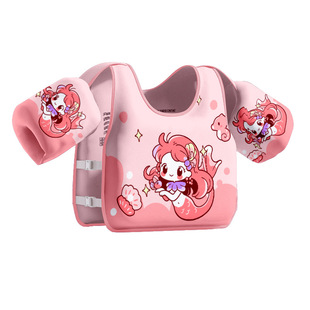 Spot children's buoyancy vest baby beginner swimming anti-drowning buoyancy jacket cartoon inflatable life jacket wholesale