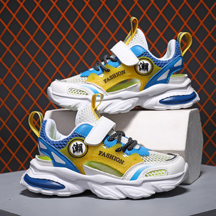 [Factory Direct Camp] Children's Shoes Boys sneaker Breathable Mesh Non-slip High-end Middle School Children's sneaker