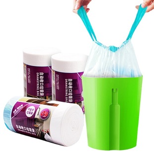 E-clean мешок для мусора на шнурке Автоматическая точка закрытия разрыв кухня одноразовый полиэтиленовый пакет утолщенный оптовая продажа с фабрики 45*50