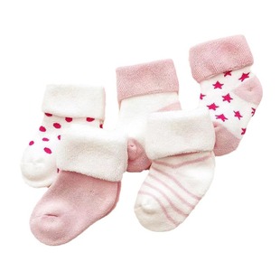 Winter new baby baby socks cartoon newborn cotton socks thickened loose children terry socks 0-1-3 years old