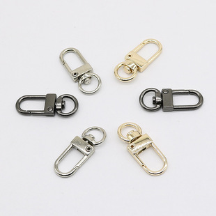 Factory wholesale zinc alloy 3 round tail thickened small door buckle rotating lock chain hook DIY luggage accessories