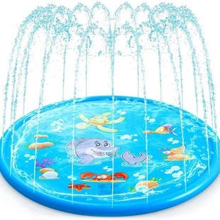 Cross-border pvc children's water spray mat outdoor swimming toy lawn dolphin sprinkler mat in stock generation hair