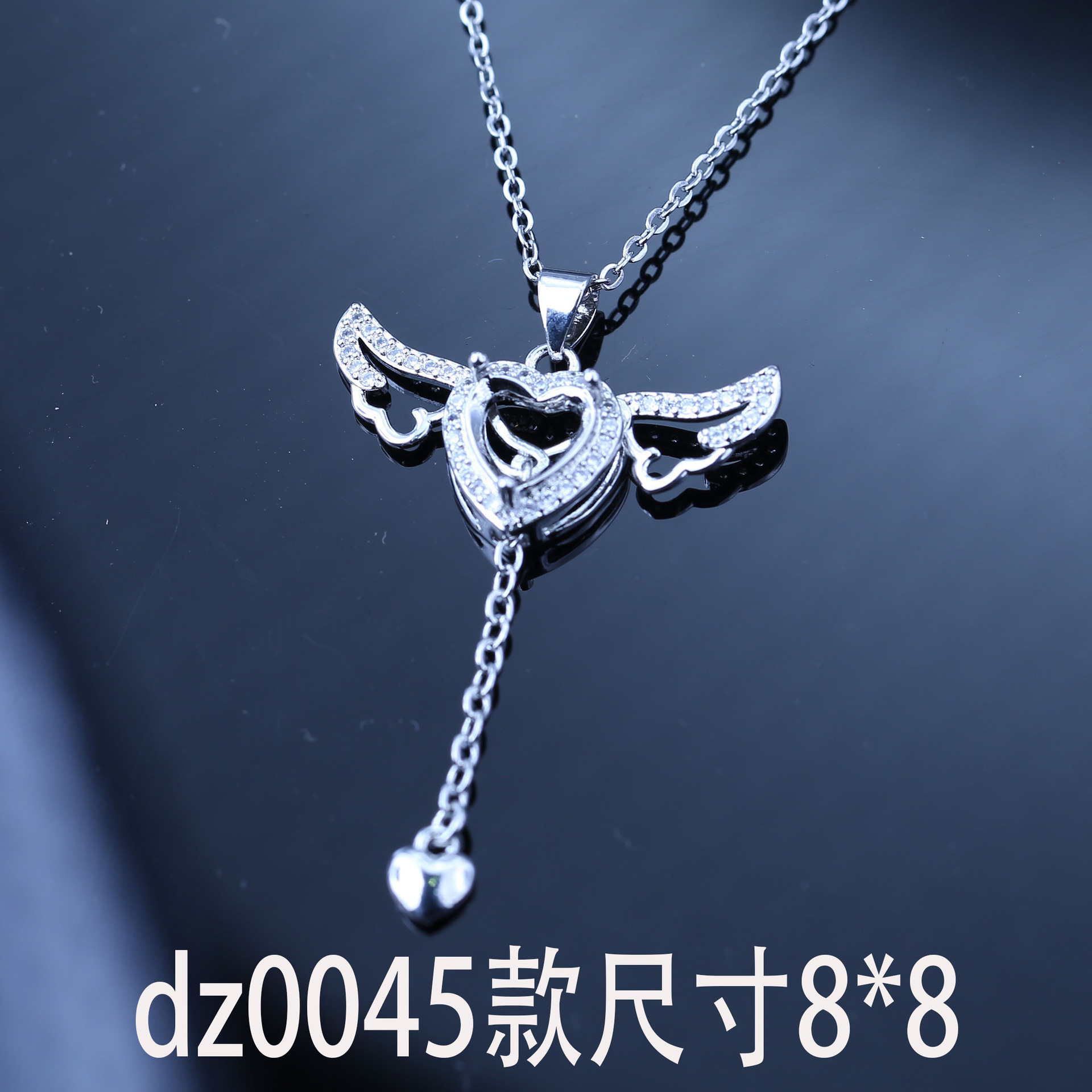 Twelve Zodiac Signs Necklace 2025 Pendant Empty Support 10*10 New Clavicle Chain Wholesale Pendant Zodiac Signs Niche Light