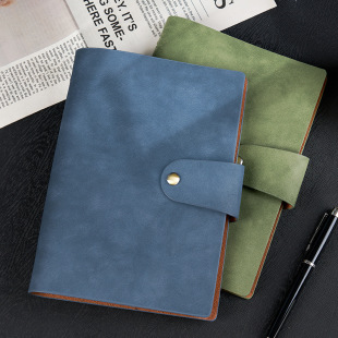 A5 Retro Buckle Loose-Leaf Notebook Detachable Handbook Business Office Enterprise Customized Notepad Printed with Logo