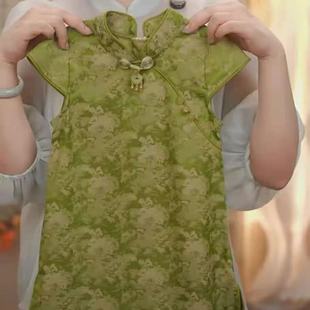 Детское летнее платье Cheongsam, новое платье Cheongsam в китайском стиле, улучшенное китайское летнее платье династии Хань для девочек 500395