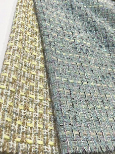 Woolen woolen cloth in stock small fragrant style plaid coat clothing/shoes and hats/luggage fabric Shaoxing supply