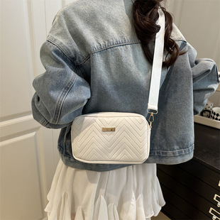 2025 New Wave Pattern Women's Bag Fashionable Versatile Embroidered Camera Bag Casual Shoulder Small Square Bag Cross-Border Trend