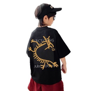 Boys' T-shirt Short-sleeved Boys' Top Children's Summer Summer Cotton Loose Shoulder Children's Wear Boys' Big Children's T-shirt Trendy