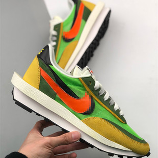 Обувь Putian, новинка 2024 года, женская летняя обувь Sacai waffle Fujiwara Hiroshi, мужская дышащая спортивная обувь на толстой подошве, маленькие белые туфли