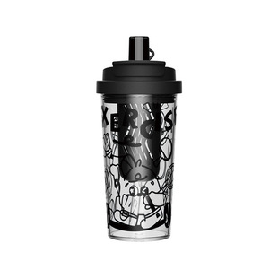 High color value plastic cup men's and women's outdoor sports water cup one cover double tea water separation large capacity coffee cup water cup