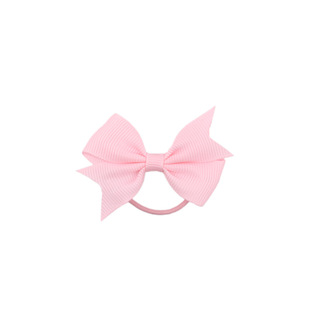 Cross-border Solid Color Bow Hair Rope Children's Foreign Trade Amazon Hot Rib with Dovetail Baby Rubber Band Head Rope