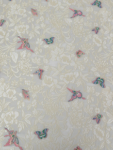 Yunjin Butterfly Pattern Material Polyester Yunjin Imitation Song Brocade Fabric Jacquard Fabric Chinese Cheongsam Hanfu Fabric Wholesale