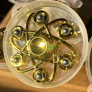 Boy's toy fingertip gyro boxed 56 beads electroplating gyroscope decompression toy turntable 2 yuan department store wholesale