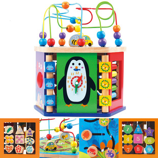 Wooden Maruzi Children's Wooden Large Multifunctional Beads Treasure Chest 1-3 Baby 26 Letters Early Education Toy
