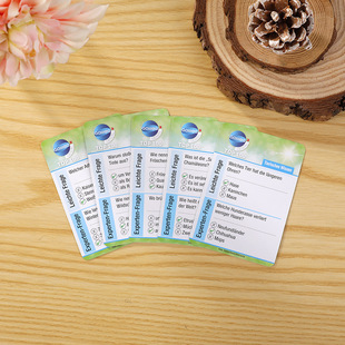 Customized Animation High-Definition Card Literacy English Blank Advertising Comic Card English Early Education Toy Card