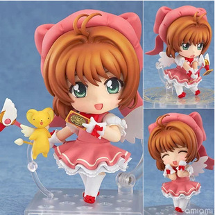 Q version clay magic card girl Sakura 400# variety Sakura wood book Sakura face changing doll